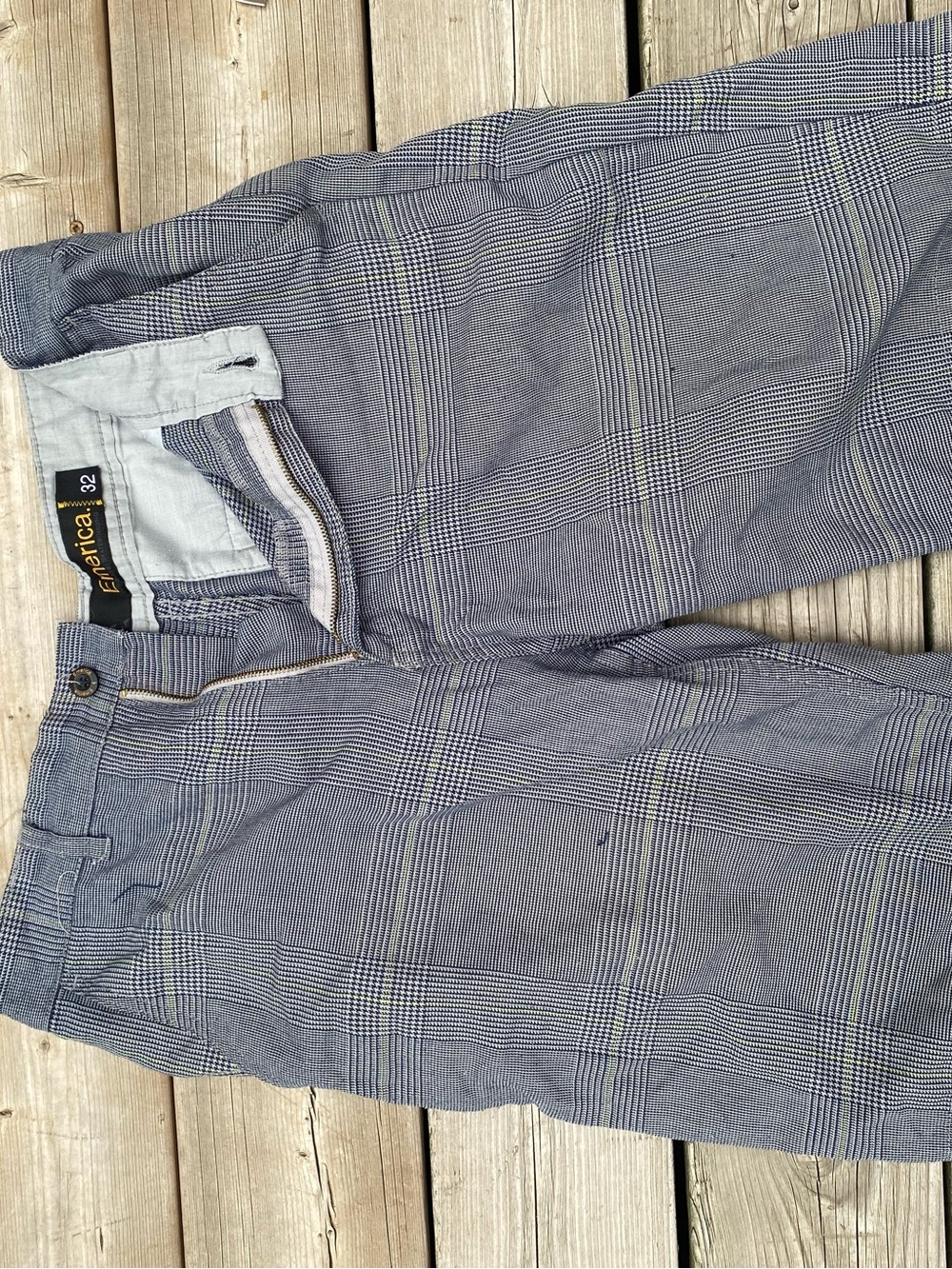 Emerica Men’s Gray Plaid Chinos
